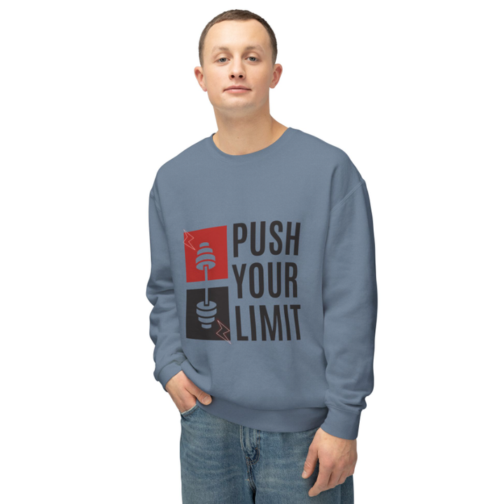 Push Your Limit - Unisex Lightweight Crewneck Sweatshirt